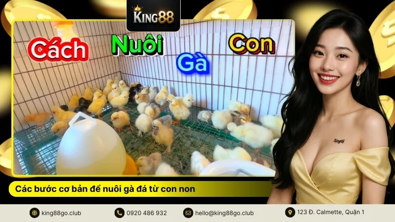 Các bước cơ bản để nuôi gà đá từ con non