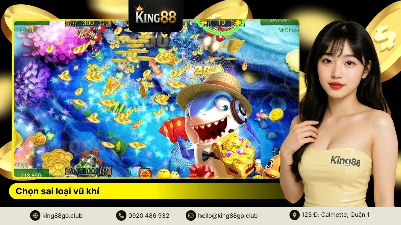 Chọn sai loại vũ khí